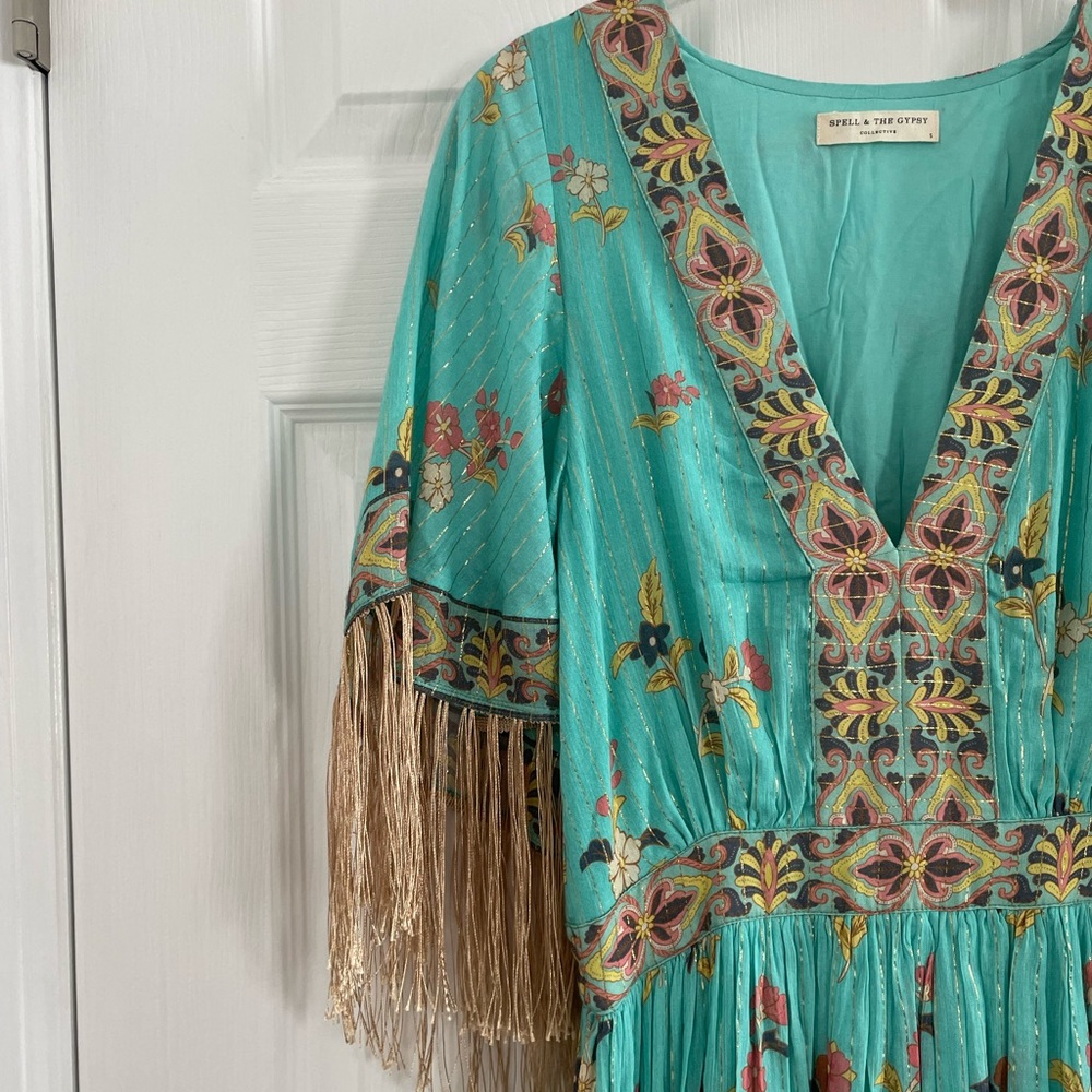 💥FLASH SALE NWOT RARE Spell Hendrix Tasseled Dress - Picture 10 of 17